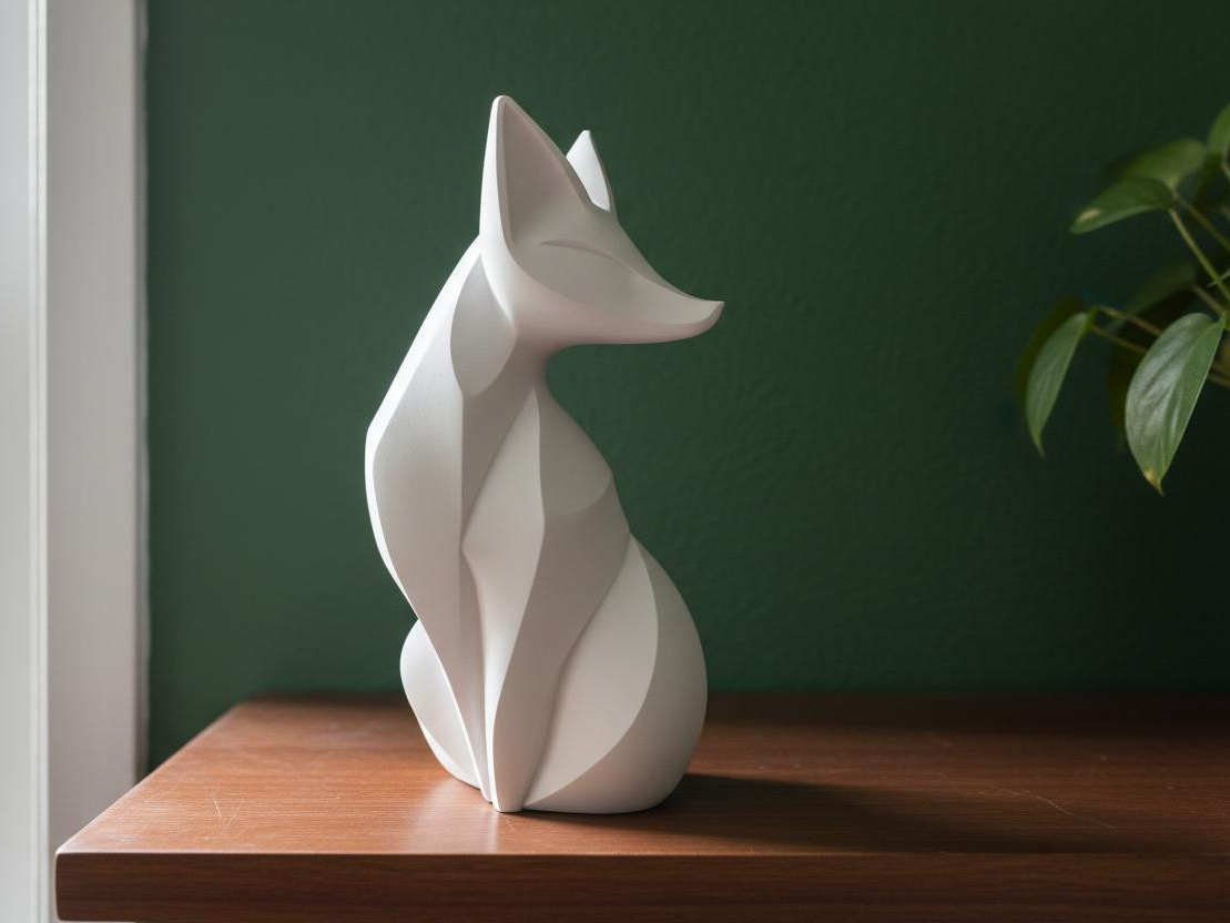 Geometric Fox – Minimal 3D Elegance