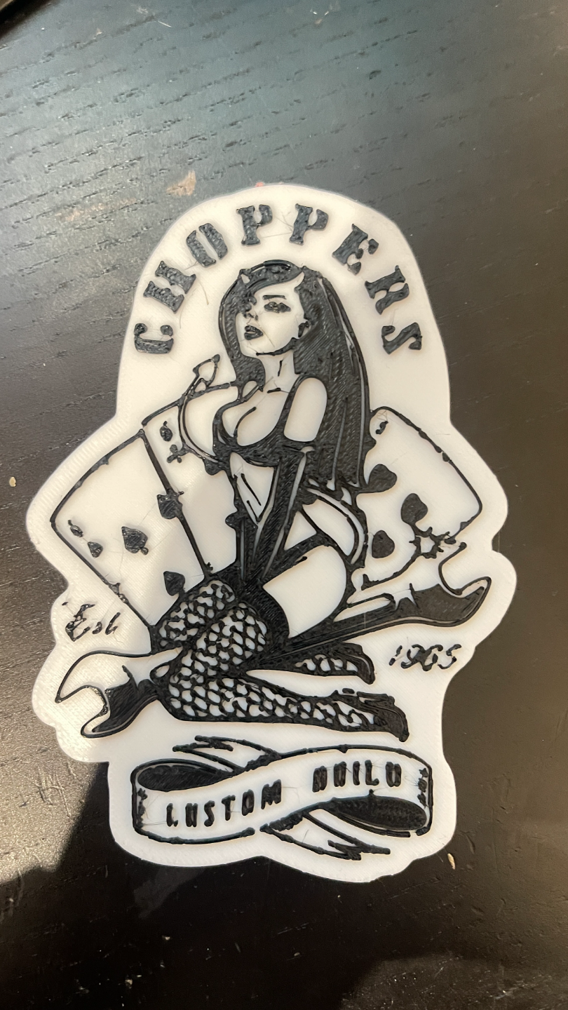 vintage pin-up devil chopper mechanic 2dart vector
