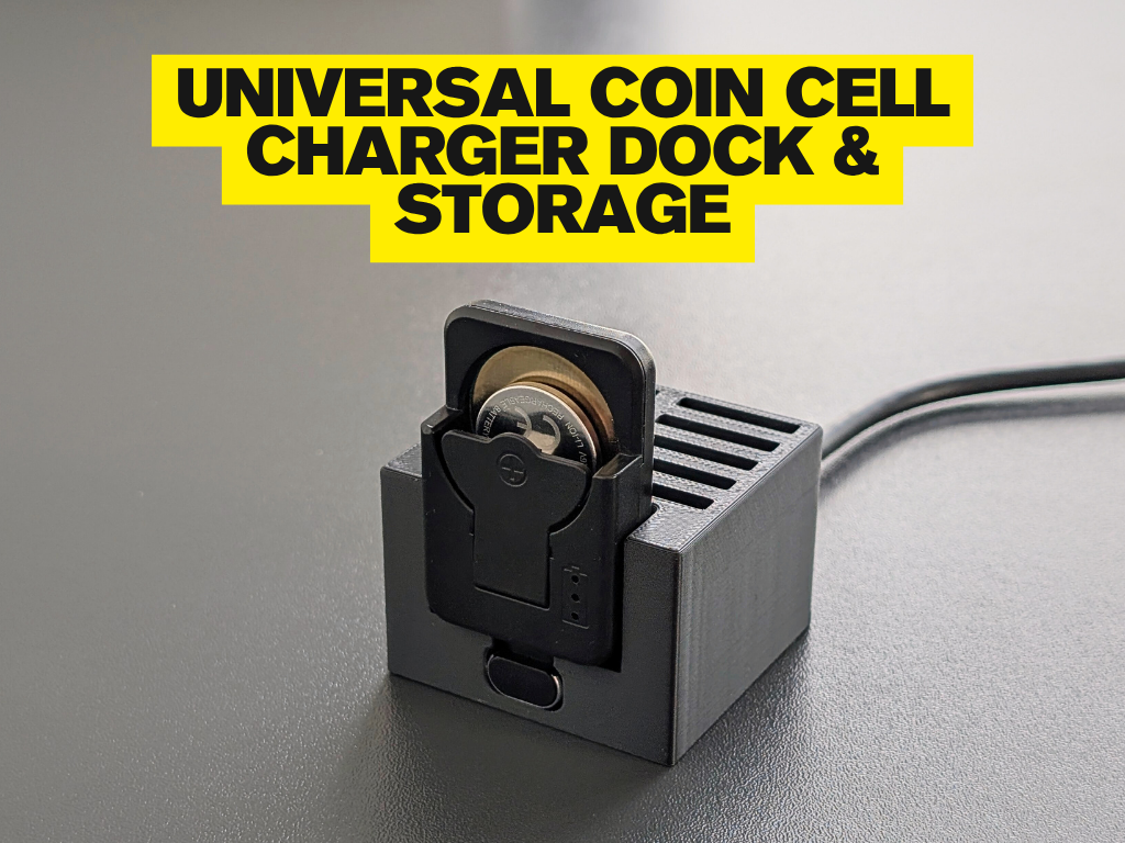 Universal Coin Cell Charger Dock Storage CR2032