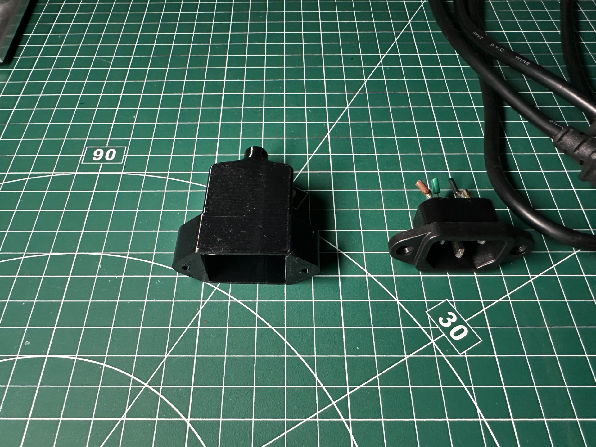 C14 Male Power Socket Enclosure