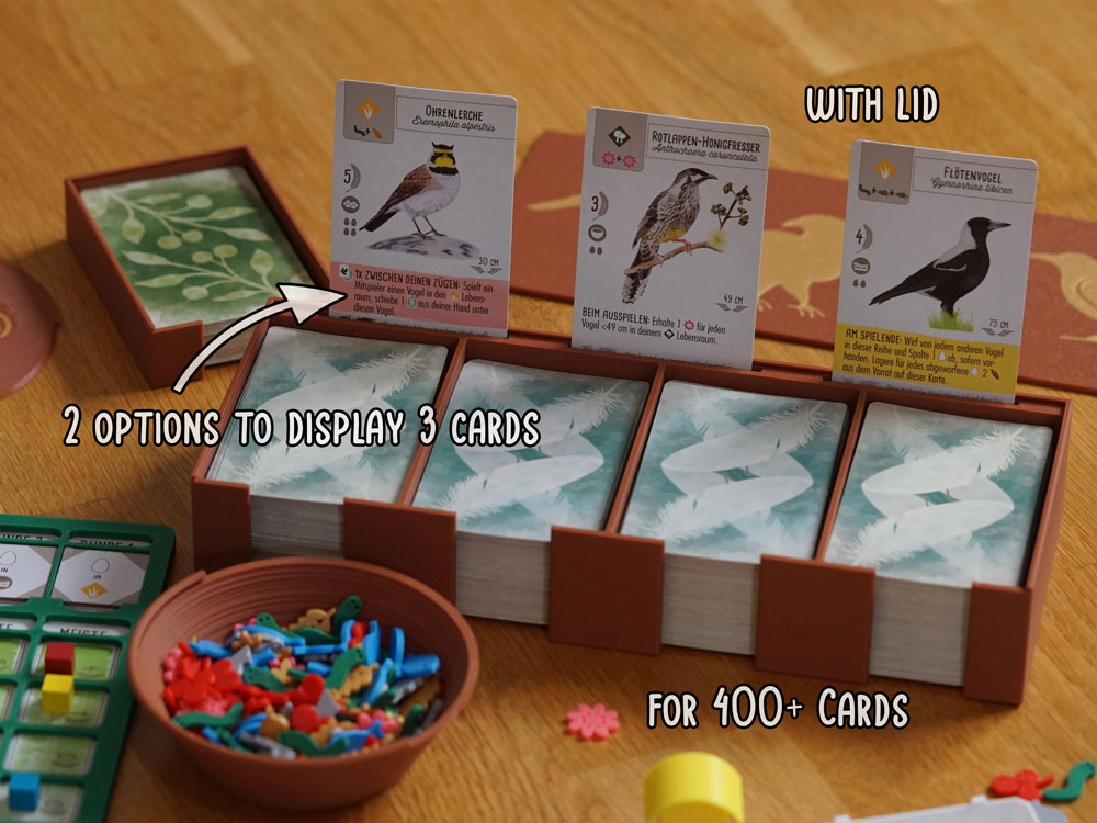 Card Holder 400+ Cards - e.g. Wingspan Birds