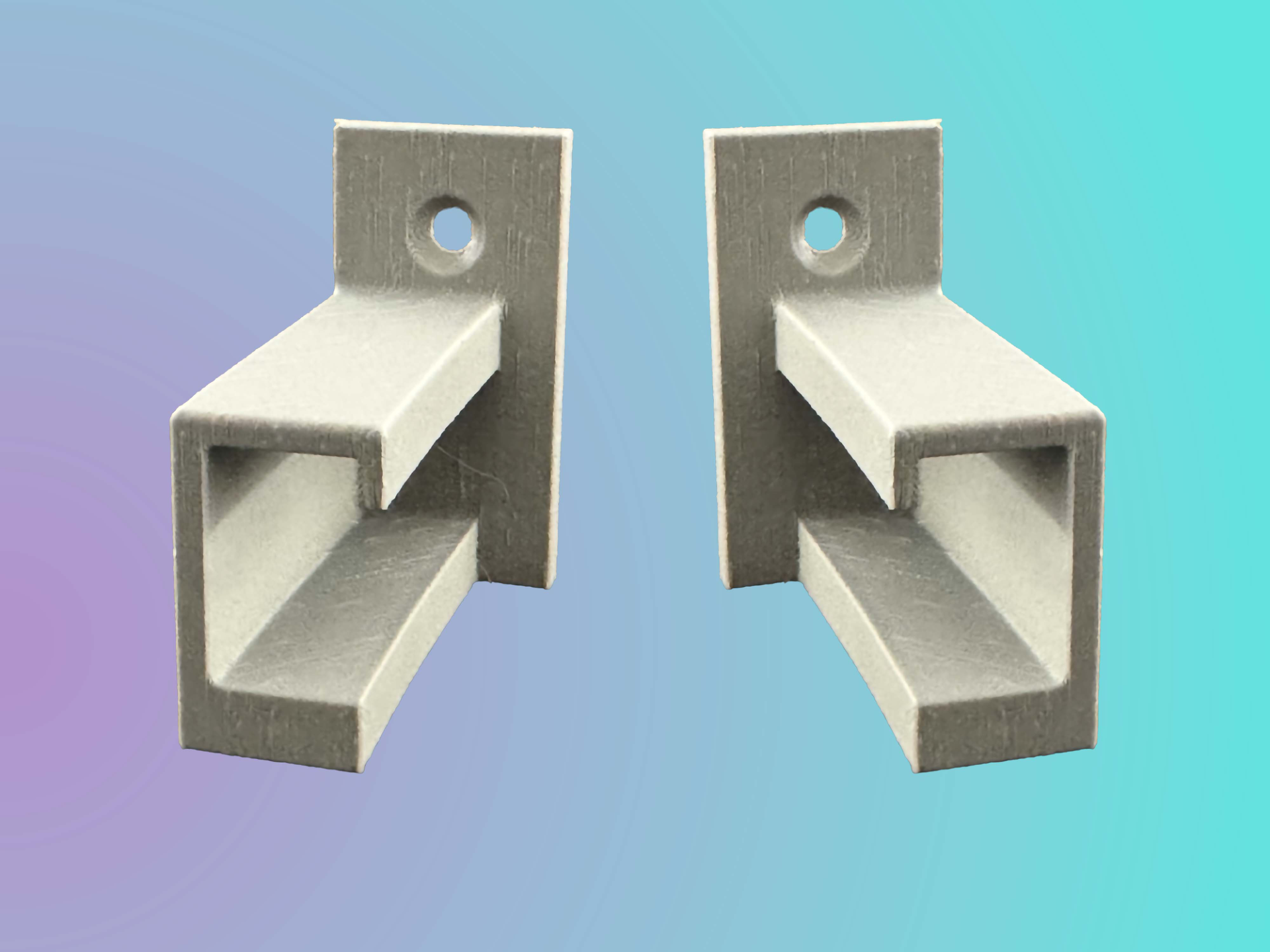 Cabinet slide rear mounting brackets