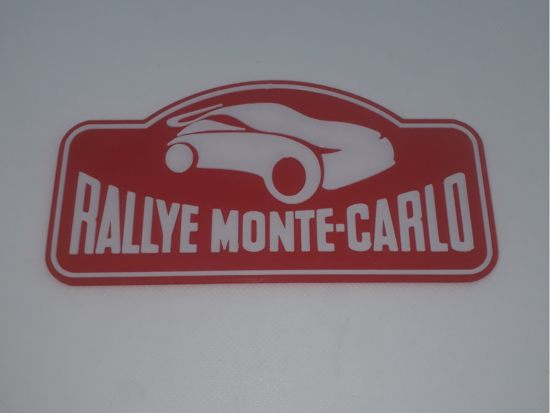 Plaque rallye monte carlo