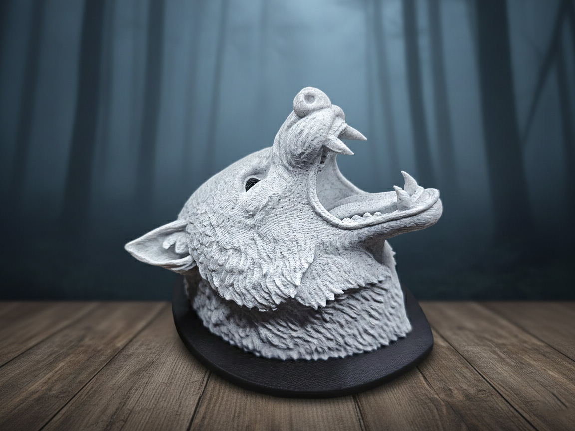 Wolf Head Wall Mount