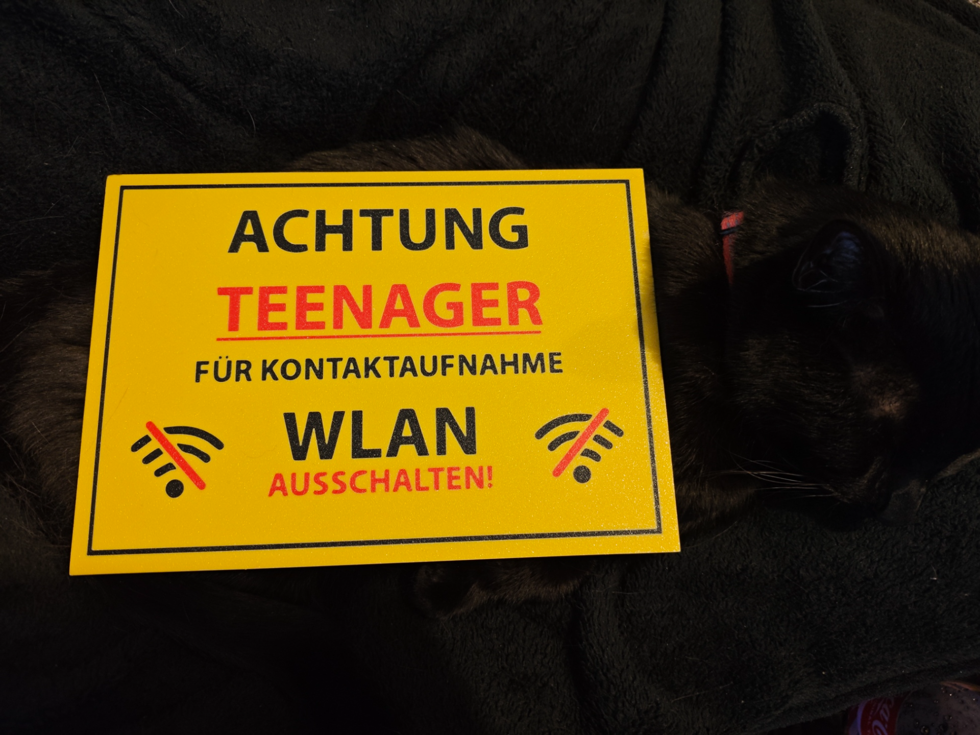 ACHTUNG TEENAGER Schild