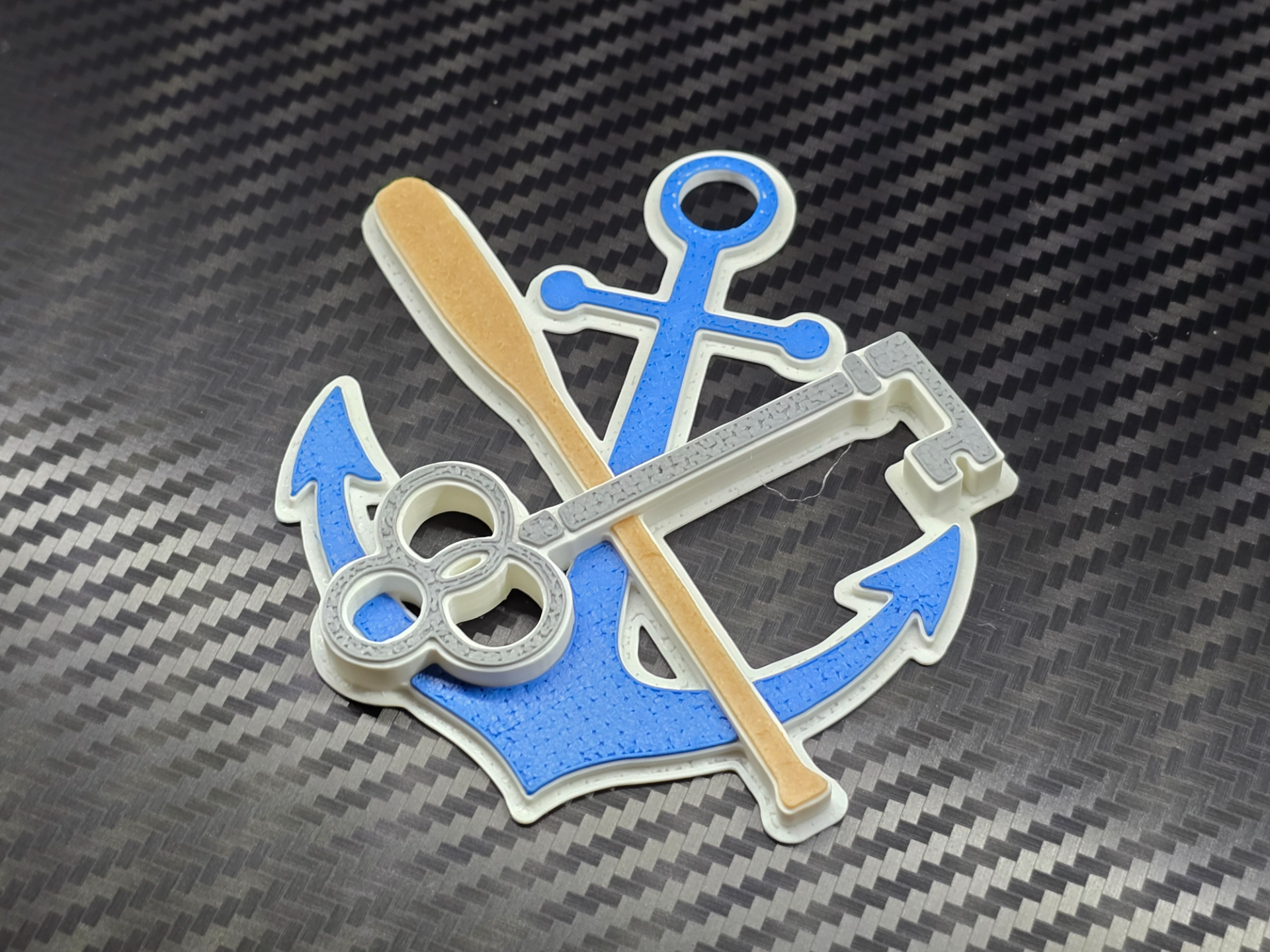 Italian REBUS Keychain – Chiave, Remo, Ancora