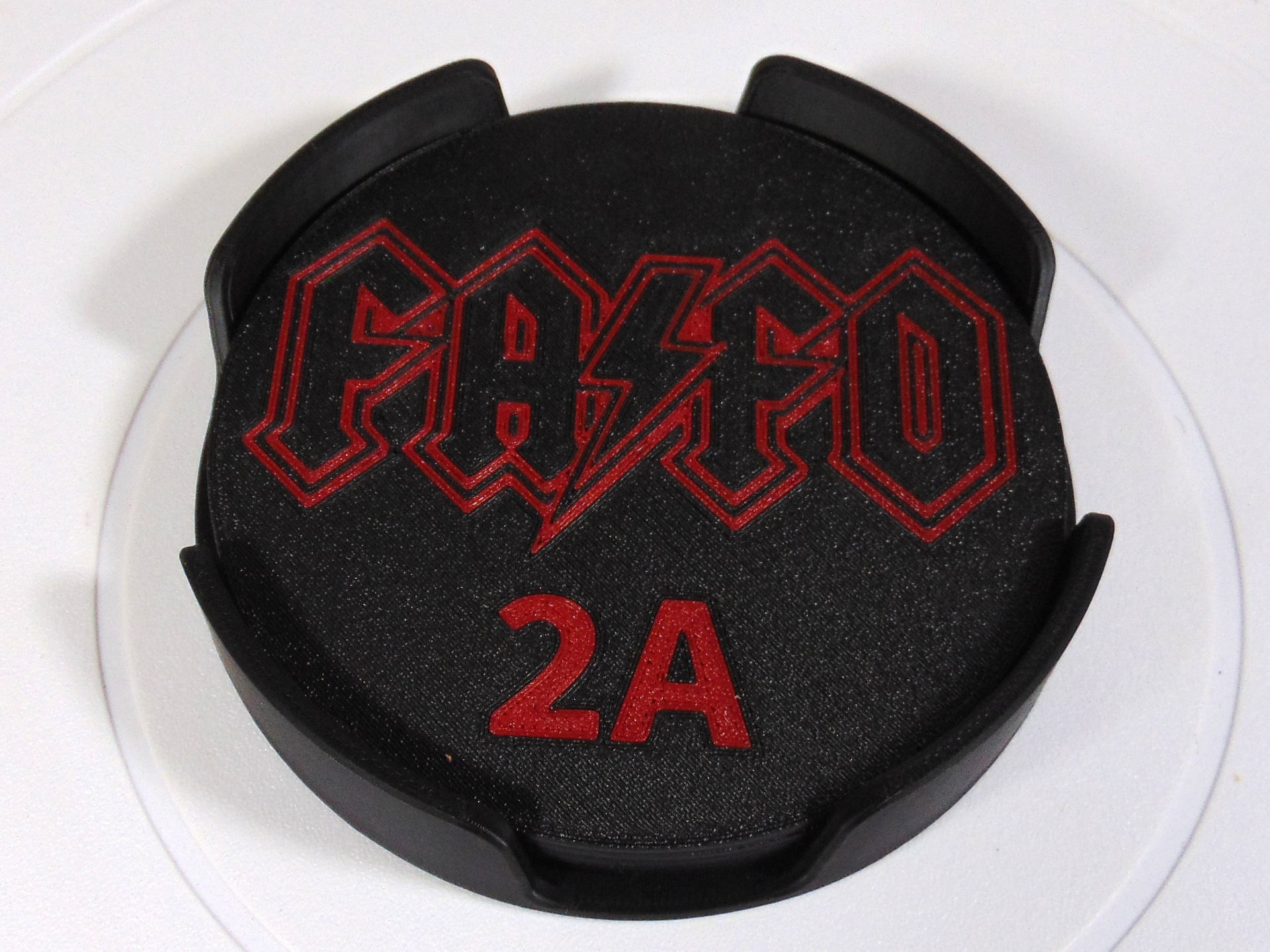 FAFO Coaster Set With Holder 100mm 2nd Amendment