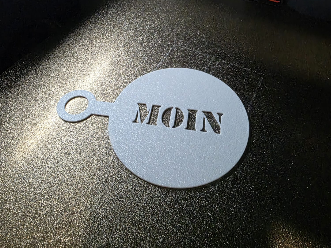 Kaffeeschablone - Moin