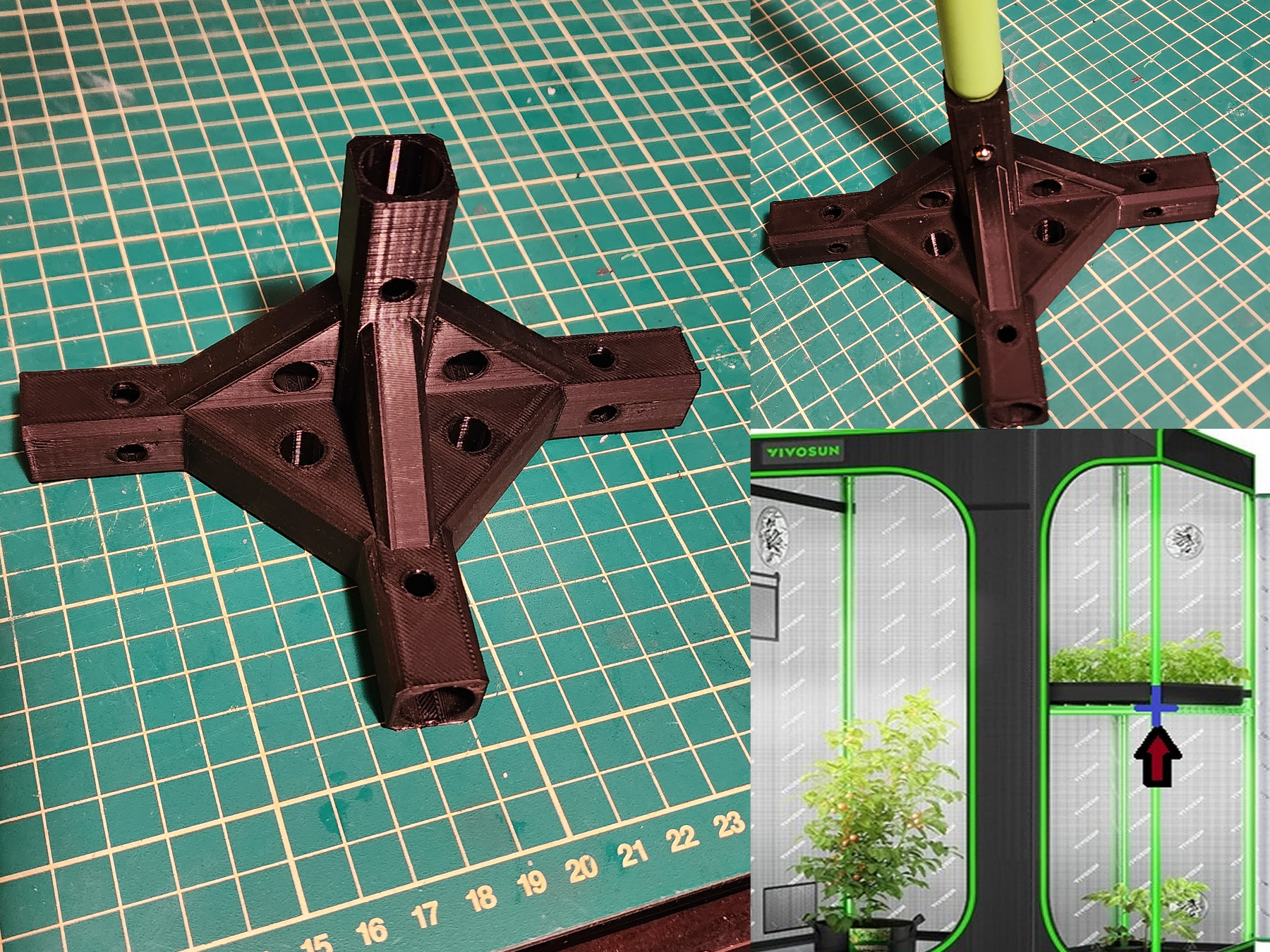 Vivosun Green house 4 way connector