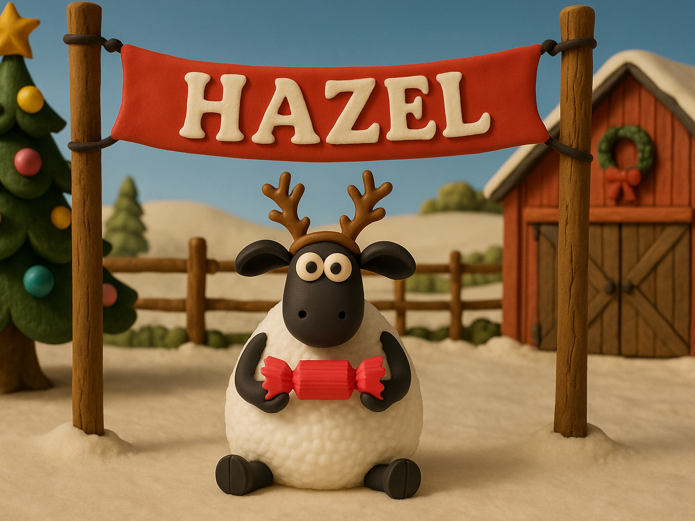 Shaun The Sheep Hazel Christmas Decoration