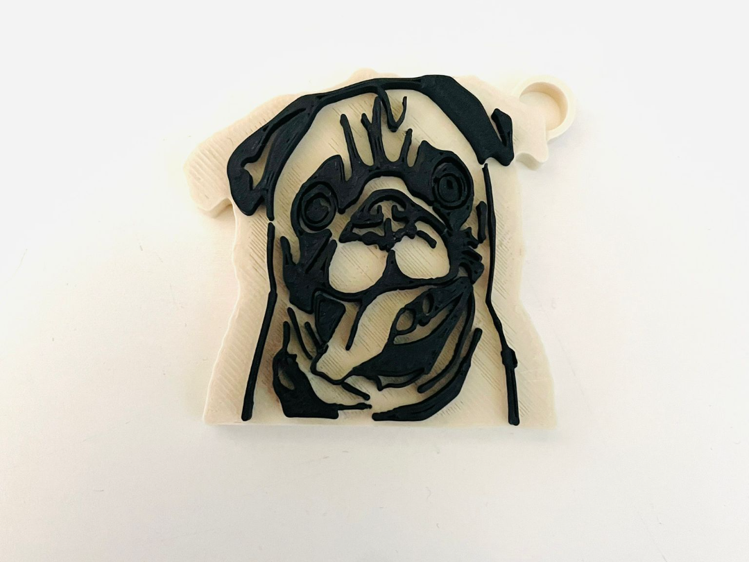 pug keychain