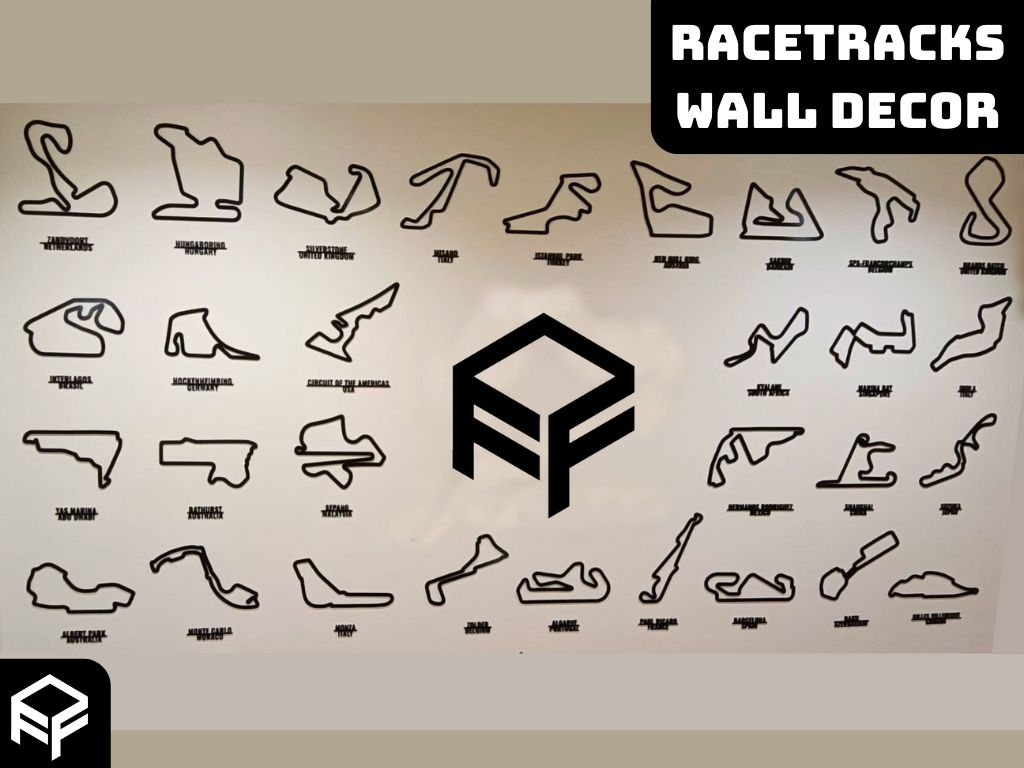 Race Tracks of the World (25x25cm plate)