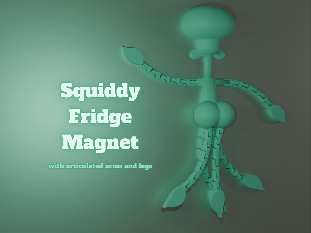 Squiddy Fridge Magnet
