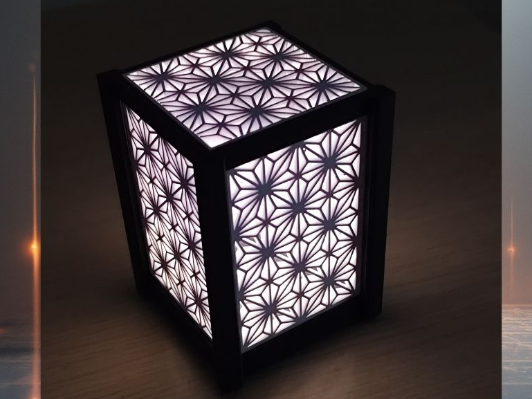 lamp in the Japanese Kumiko style