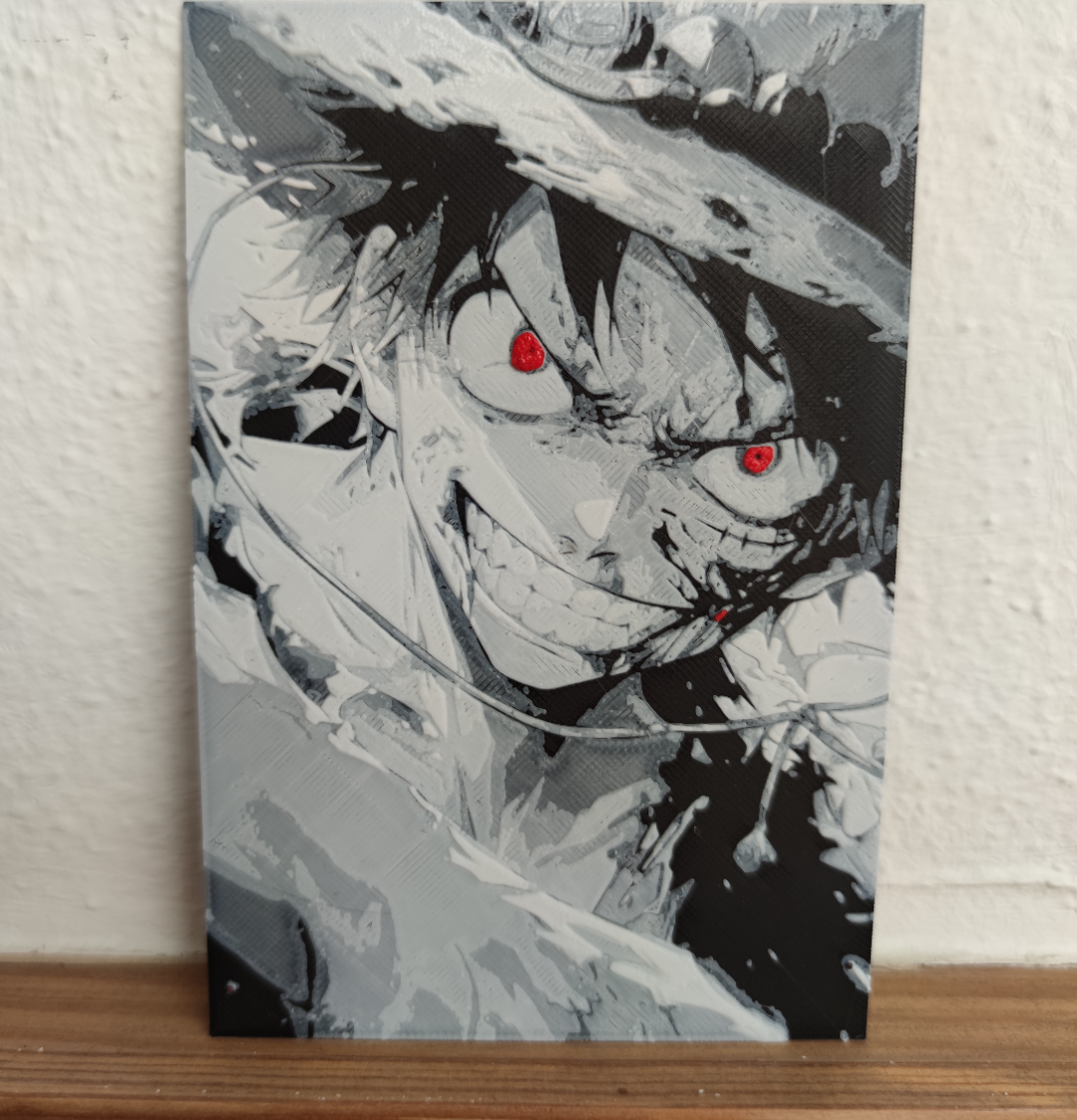 Hueforge Luffy with red eyes