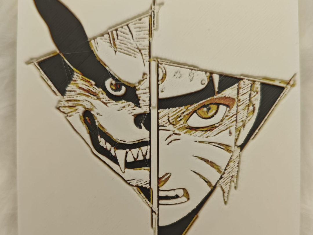 Lienzo croma anime Naruto y kyubi