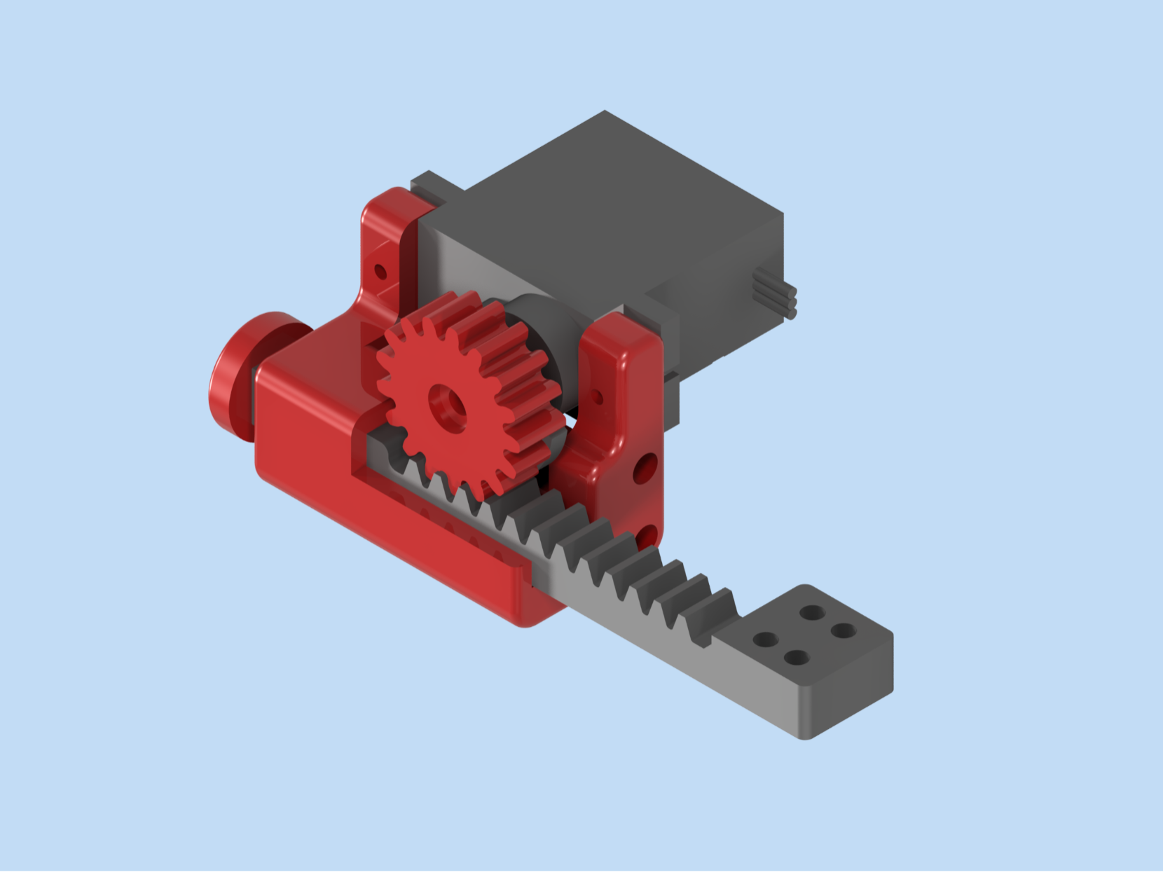 Small linear actuator for MG90S and similar