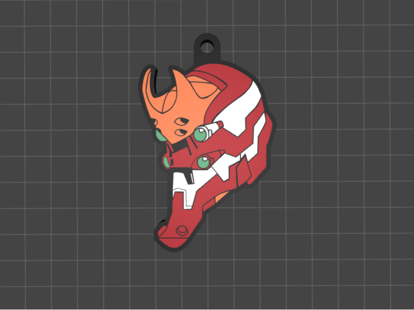 keychain Neon Genesis Evangelion - EVA 02