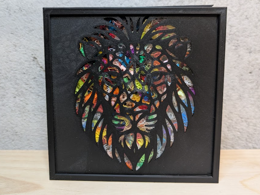 Pochoir Lion – Artistique pour boîte à crottes