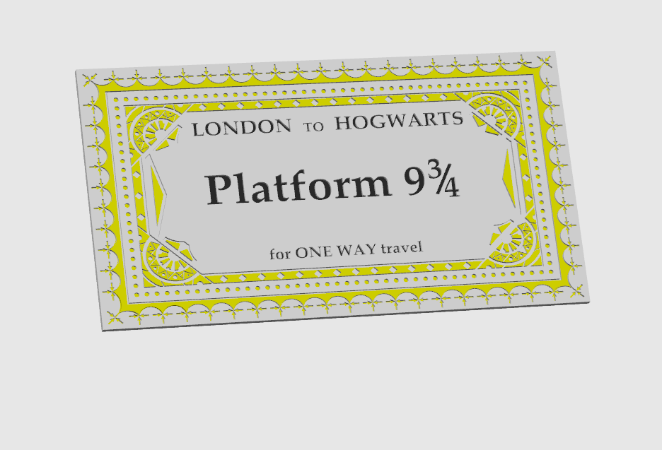Harry Potter Hogwarts PLATFORM 9¾