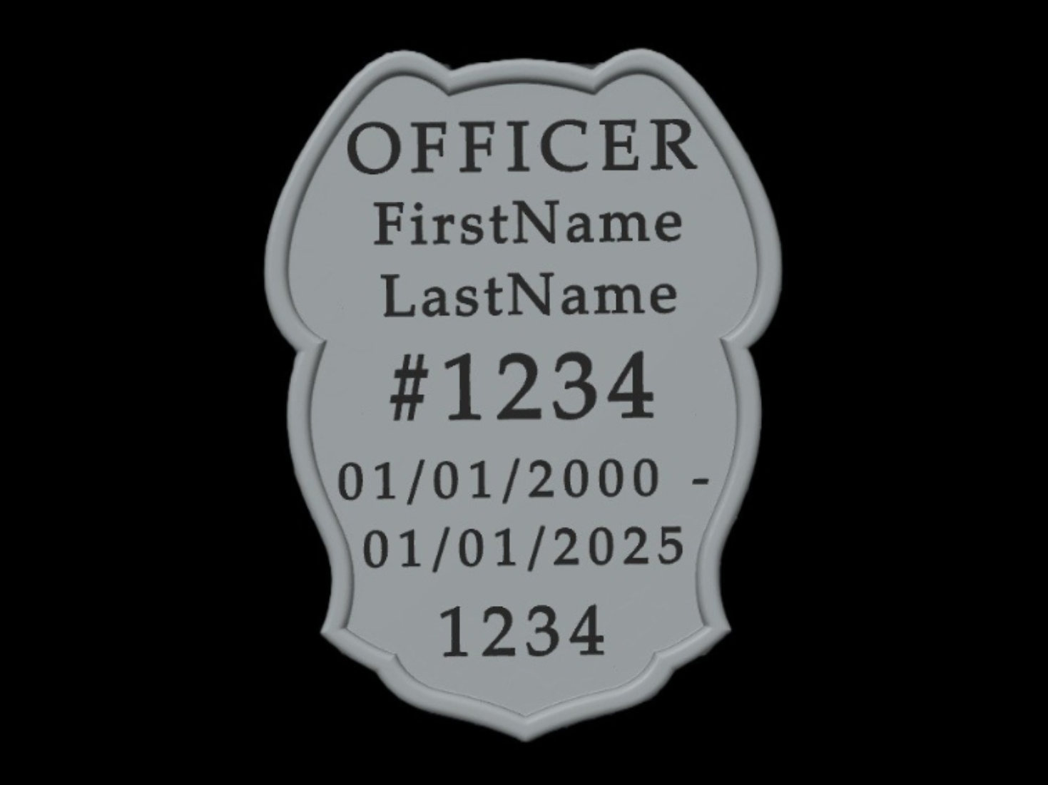Police Commemorative Badge