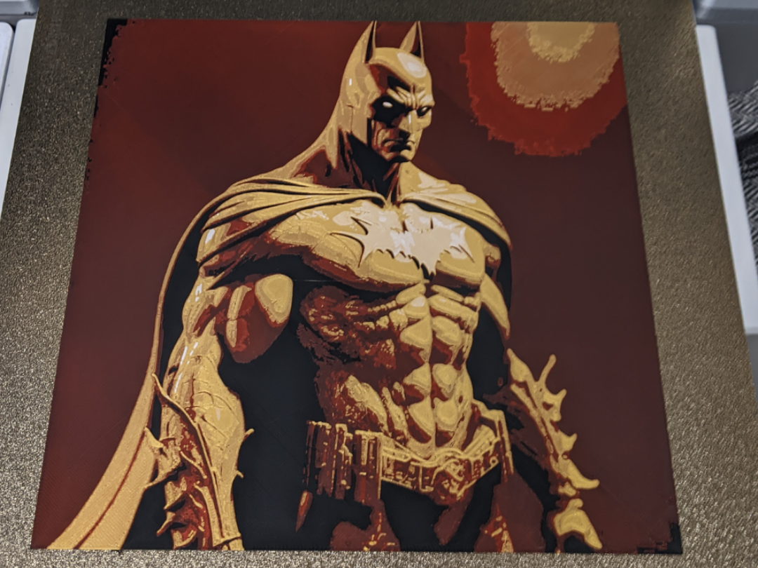 Batman 3 HueForge with Frame