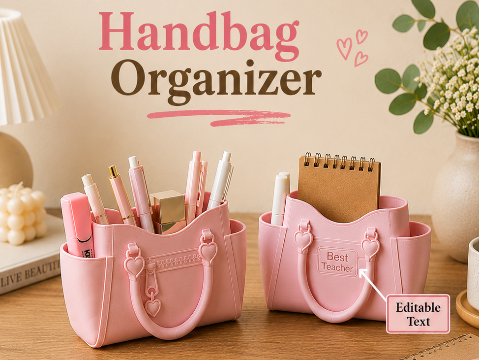 Handbag Purse Organizer - Editable Text