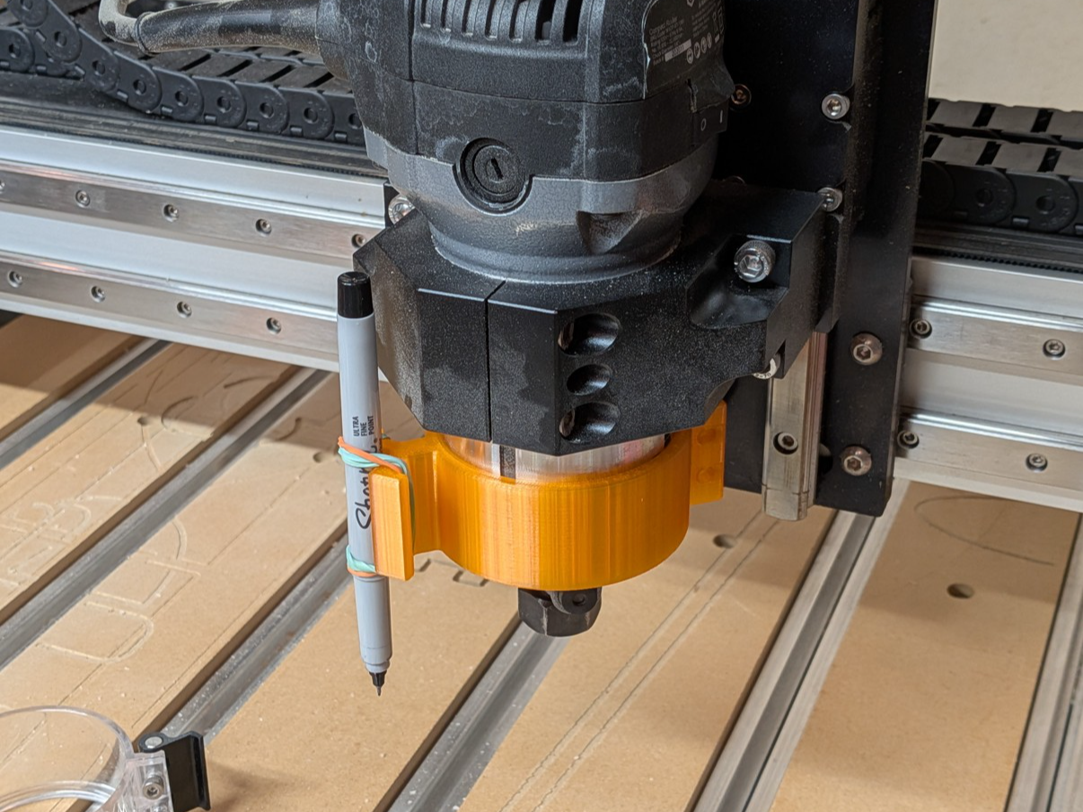 CNC Router Pen Holder 65mm Router