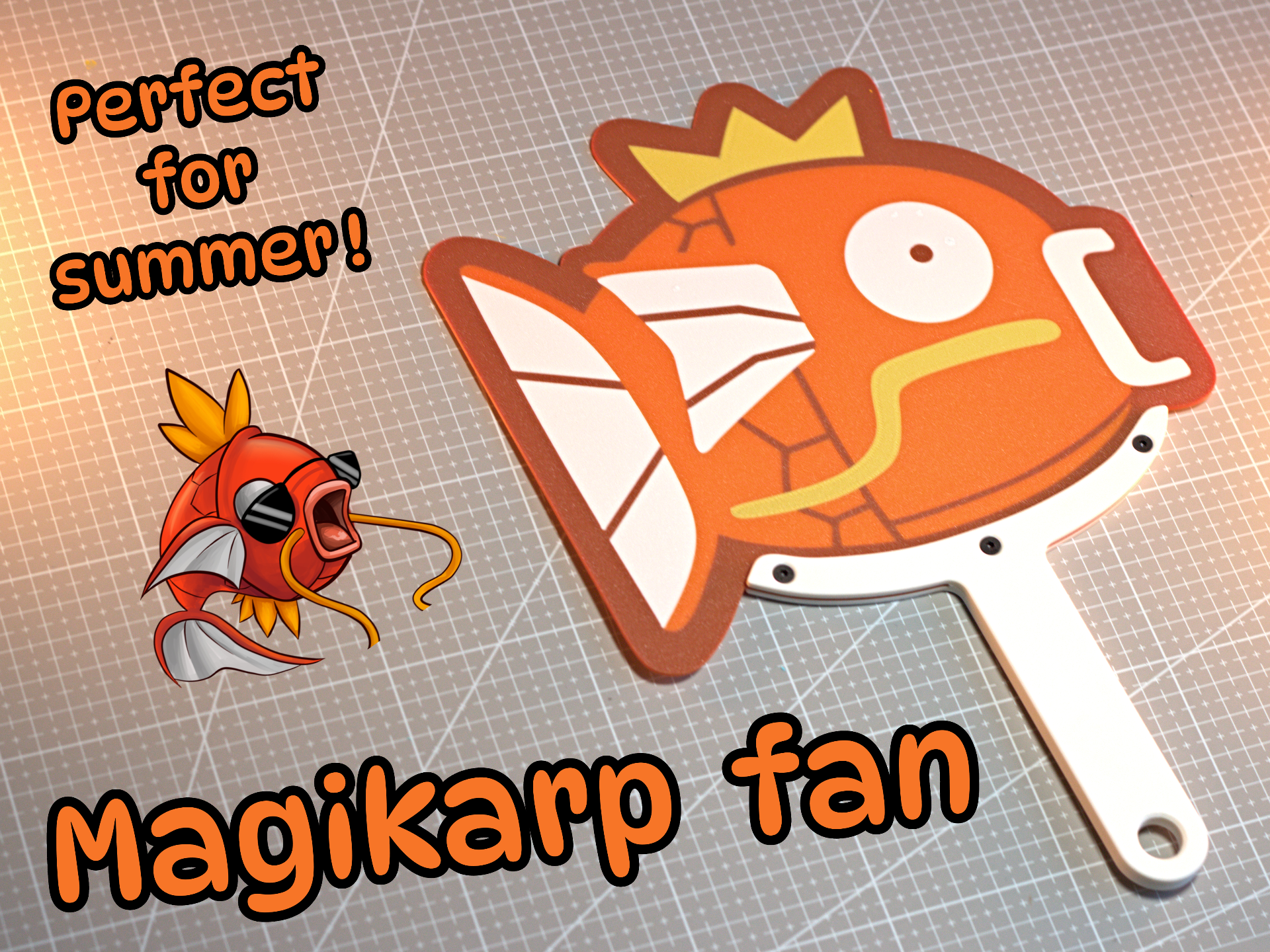 Magikarp Fan – A Rigid Japanese-Inspired Hand Fan!