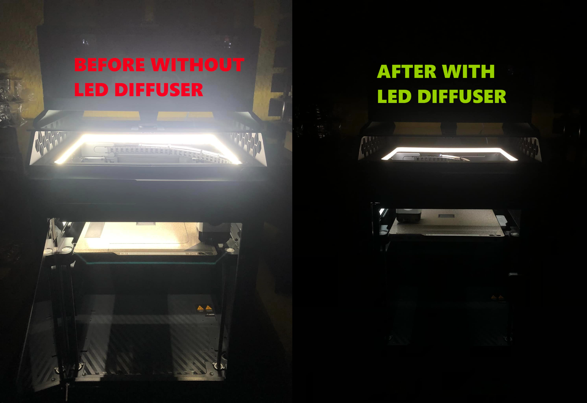 LED Light Diffuser for the BaBo Duo AMS Riser -  P1S X1C P1P