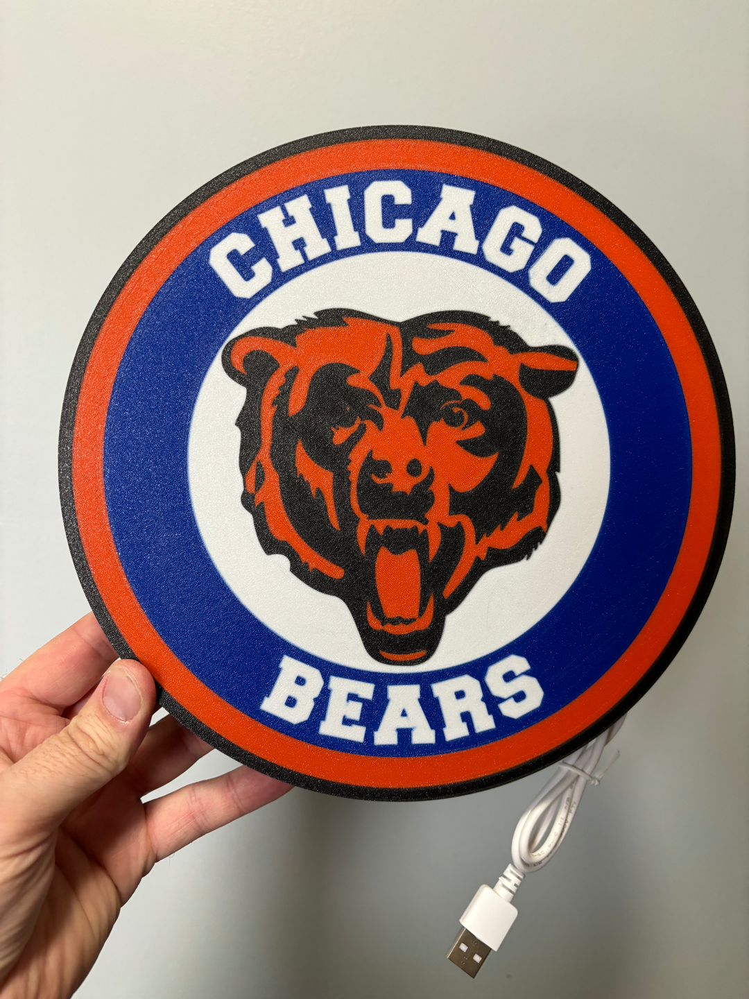 Chicago Bear Logo Light Box (Bear Face)