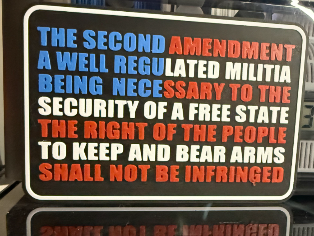 SECOND AMENDMENT USA SIGN FOR FRIDGE/DOOR/DESK