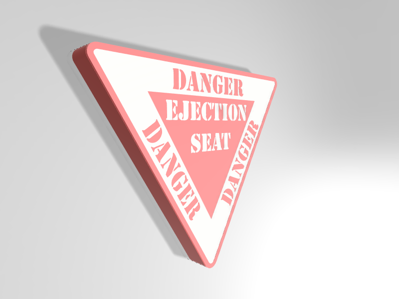 Ejection Seat Sign LED Light Box