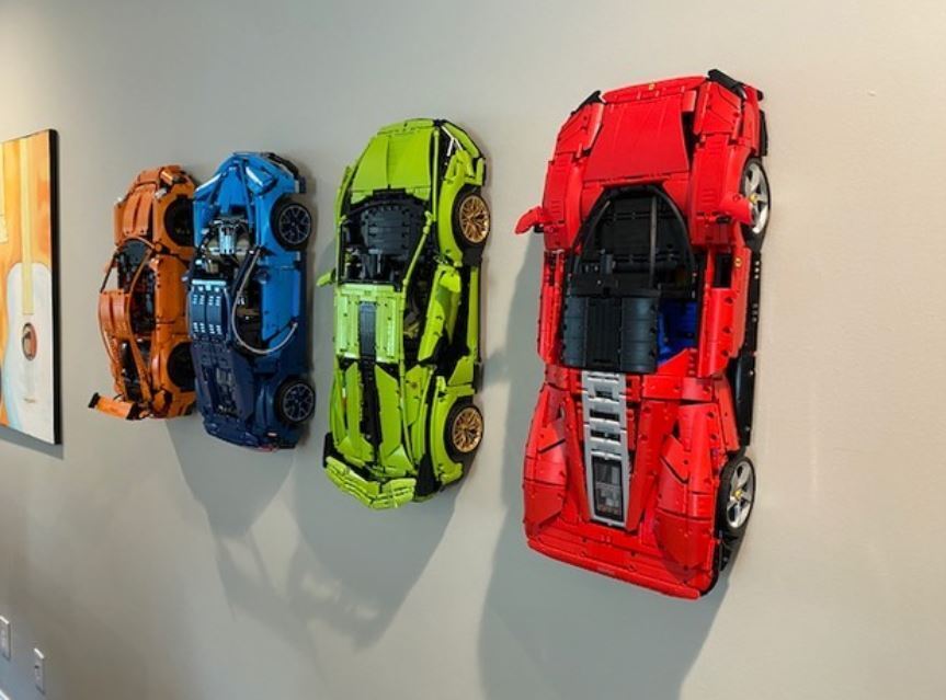 Wall Mounts for BRICK Technic Supercars (Porsche, Lamborghini, Bugatti, Ferrari)