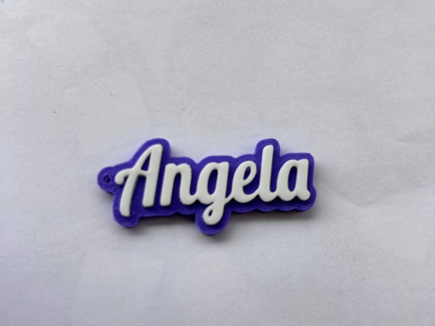 Angela name keychain