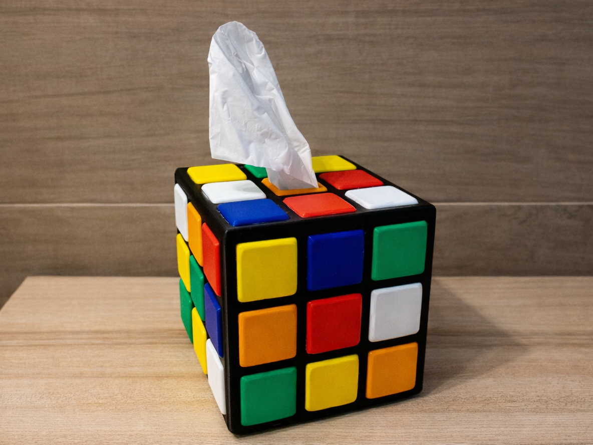 Rubik's cube towel holder - No AMS - Multi-part