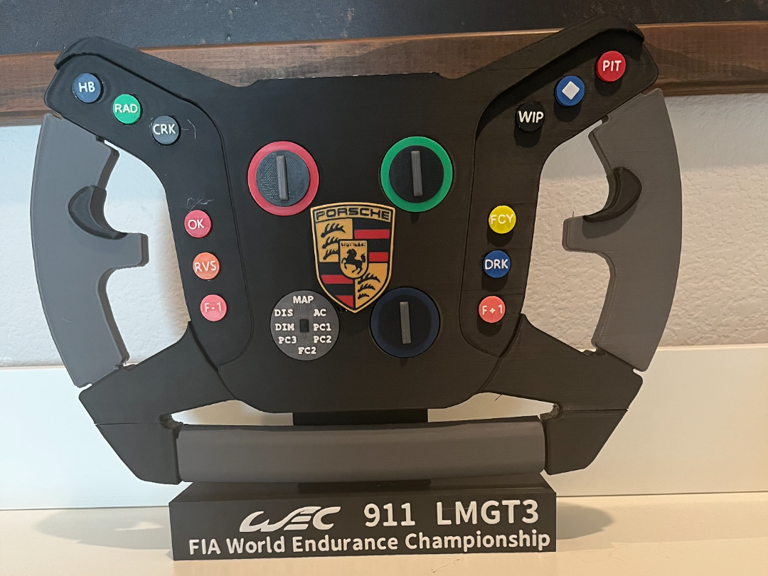 WEC Porsche 911 LMGT3 steering wheel