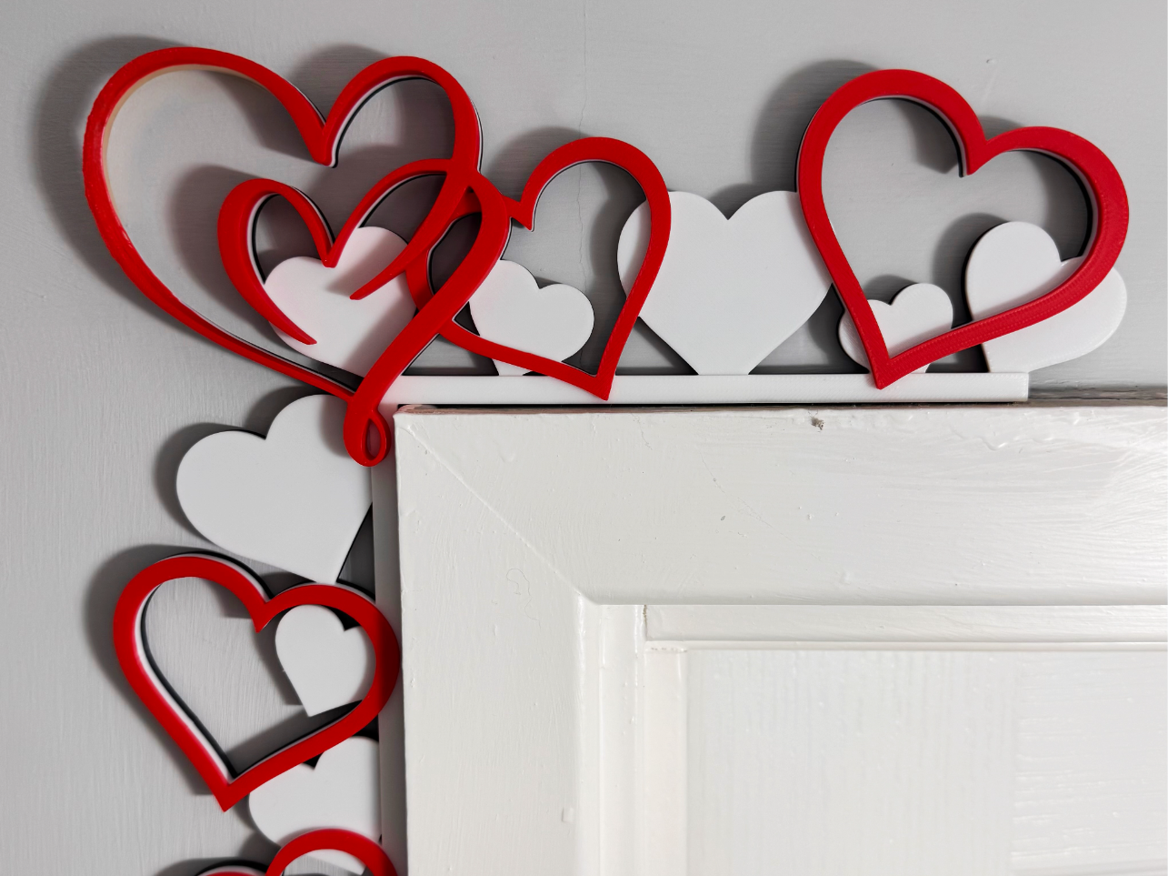 Valentines Love Hearts door corner decoration