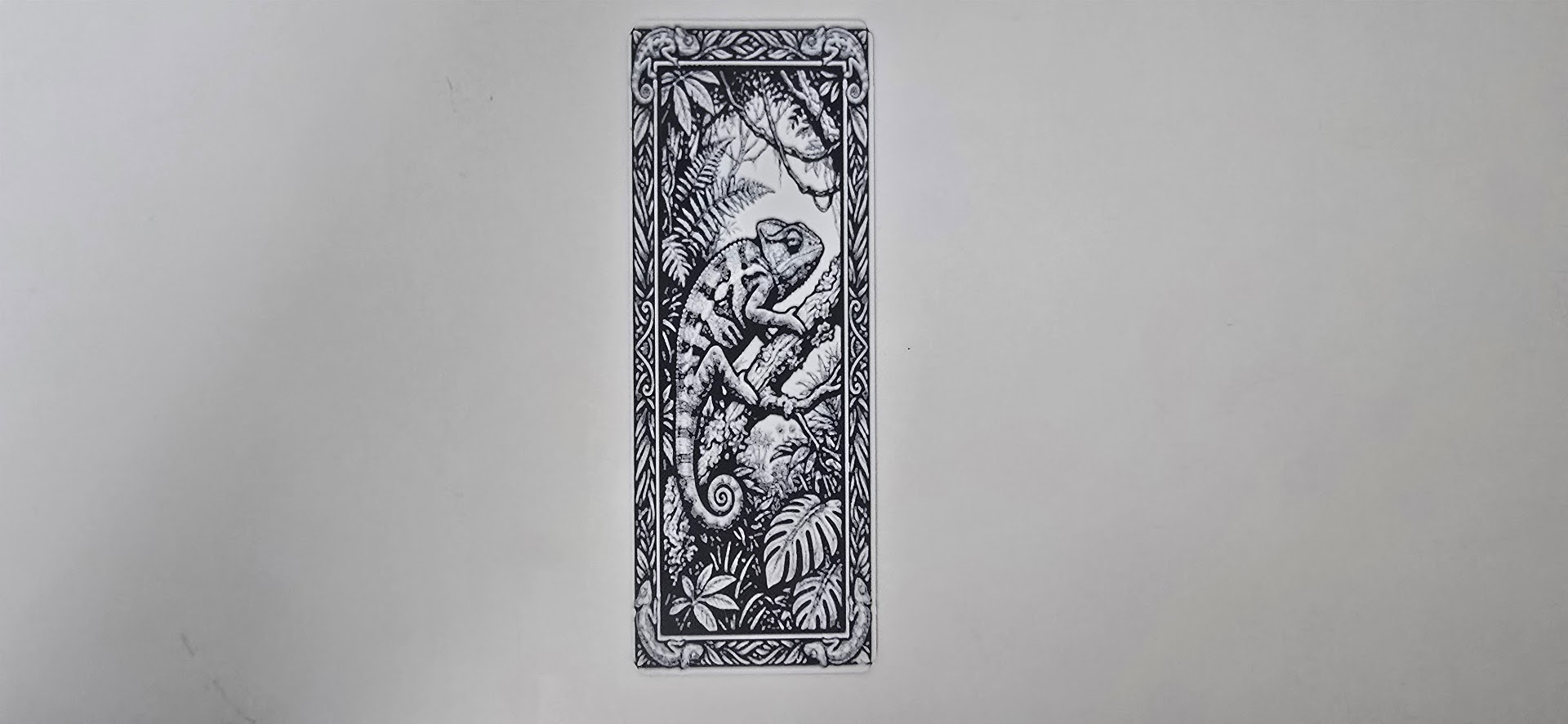 Tropical Chameleon Rainforest Bookmark