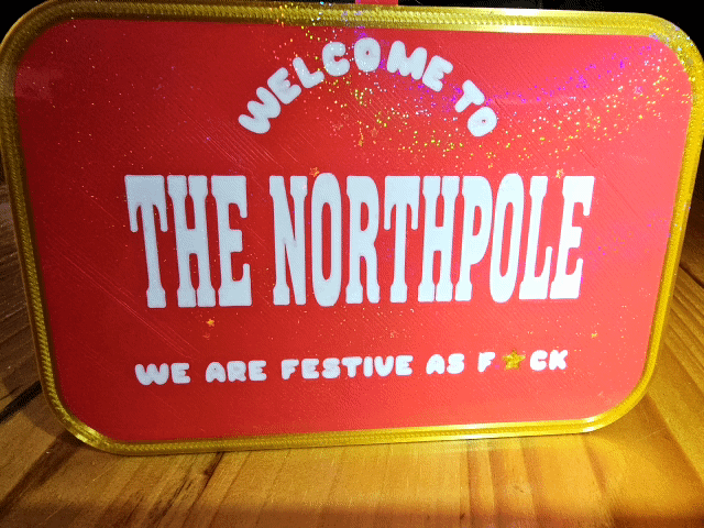 Welcome To The Northpole Sign! We Are Festive!
