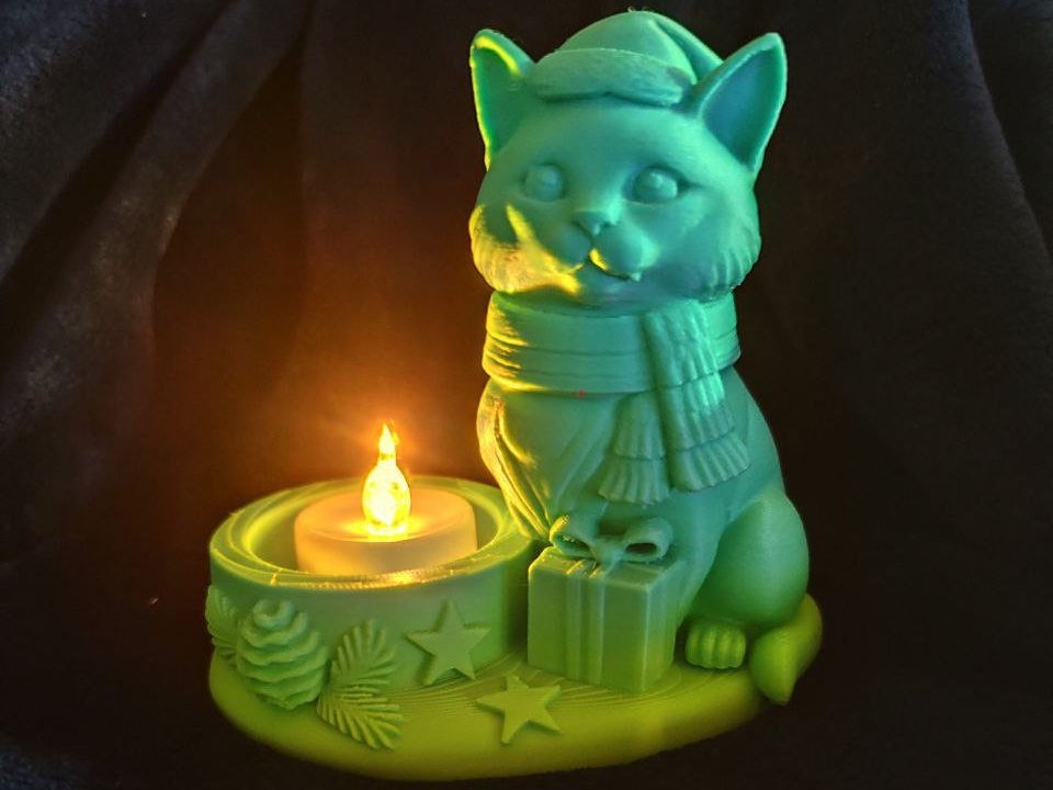 Teelichthalter Birma Katze