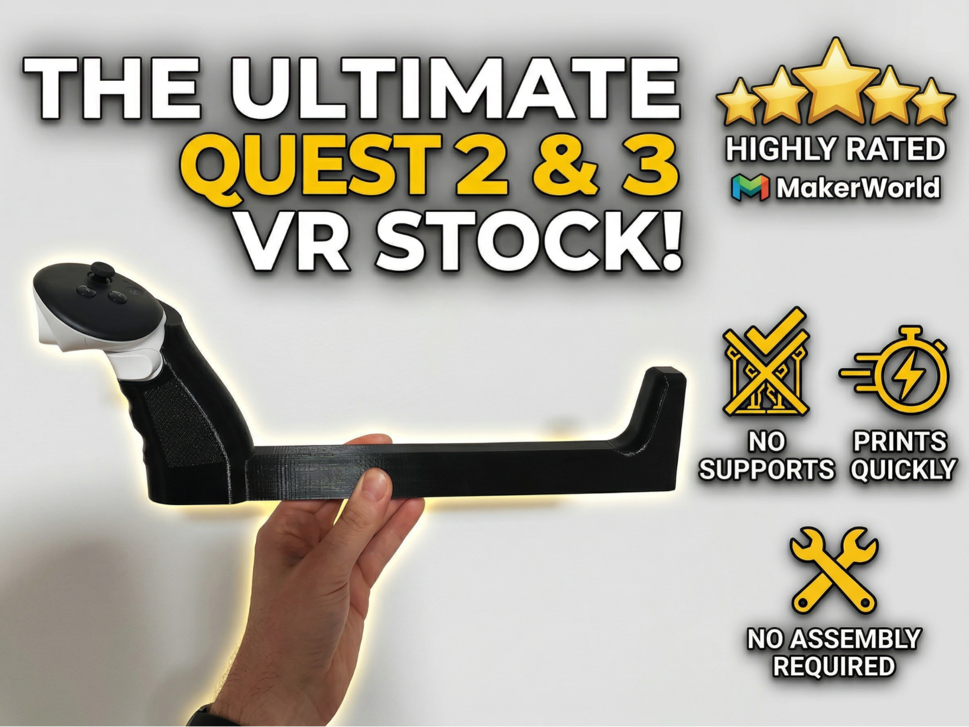 SoloStock VR Gunstock - Quest 3 & Quest 2