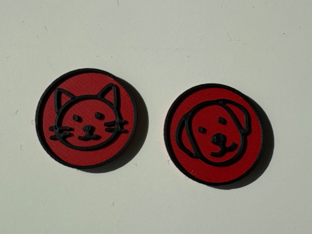 Einkaufswagenchip Hund und Katze