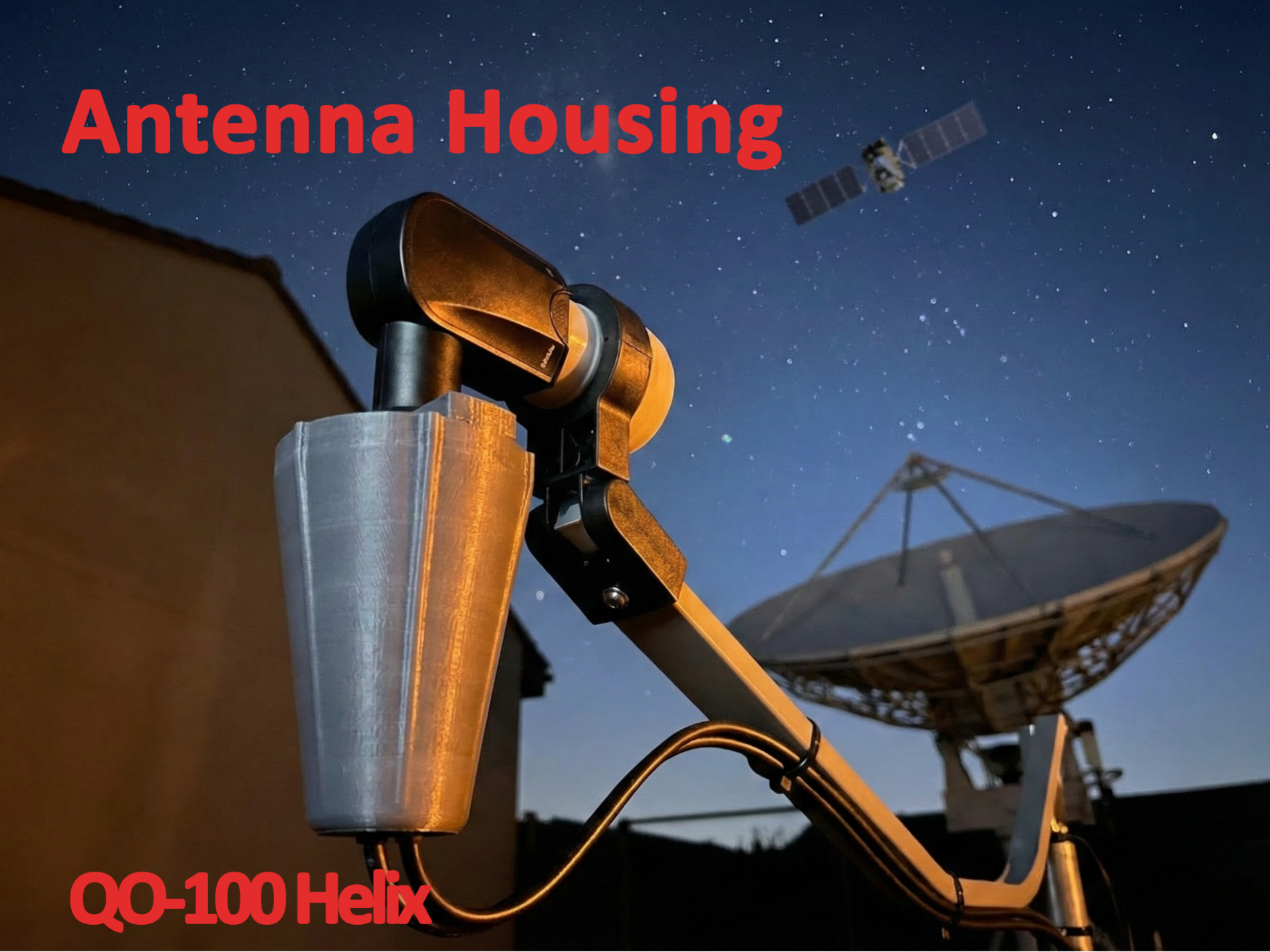 Rugged QO-100 Helix Antenna Radome / Housing
