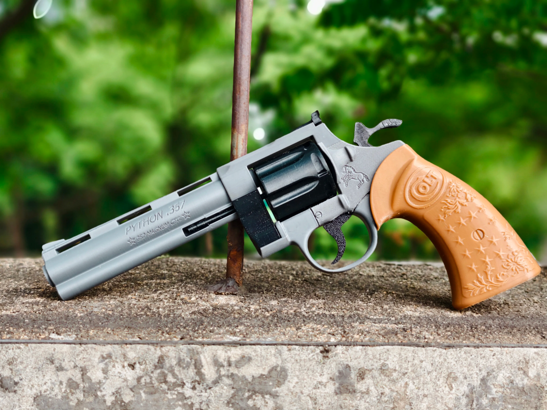 Grip of Colt Python Revolver Toy