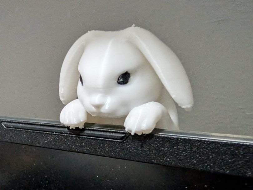 Easter bunny monitor decor