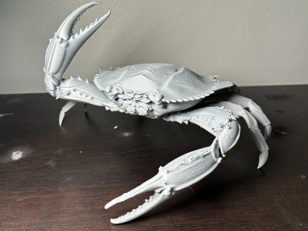 Hyper-Realistic Maryland Blue Crab, Crab Sculpture
