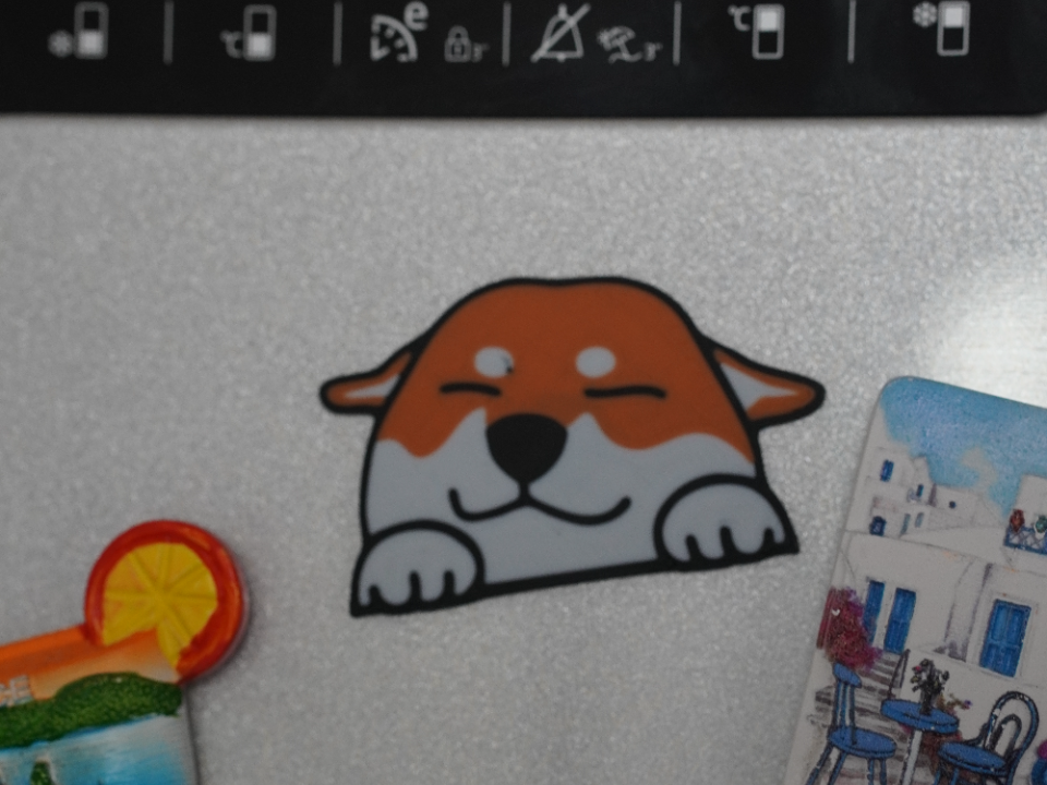 Cute Shiba inu fridge magnet