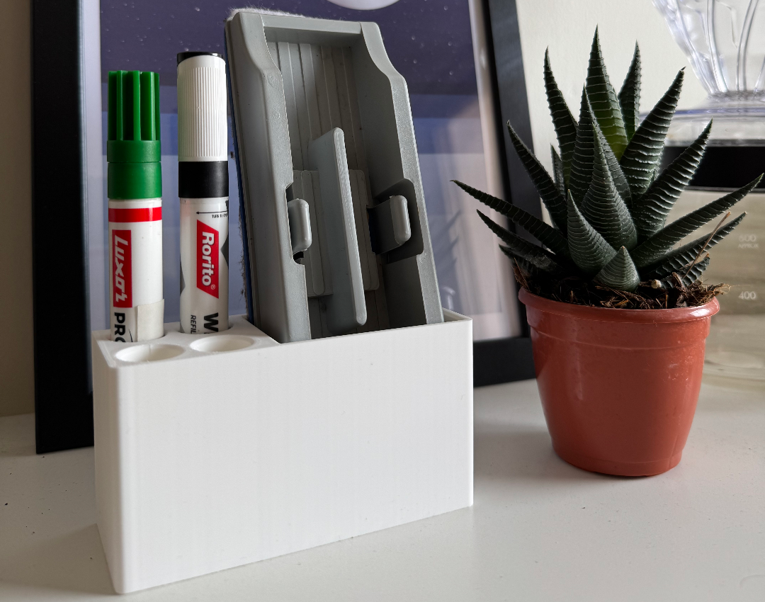 Whiteboard Marker and Eraser Holder