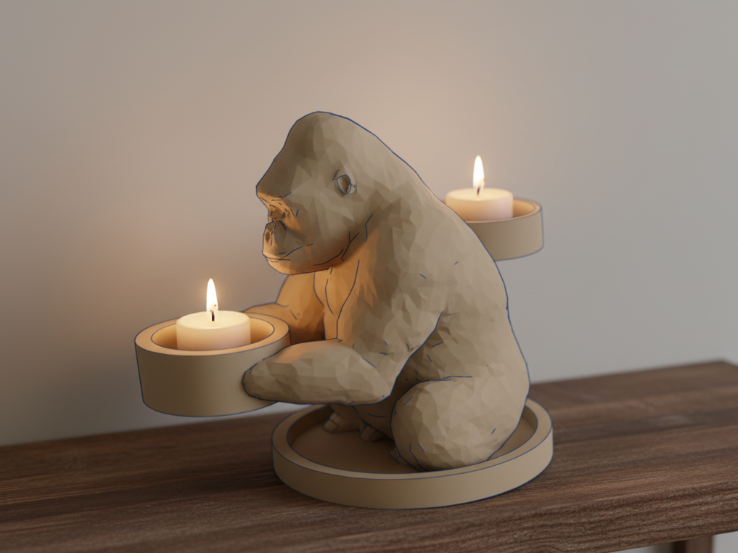 gorilla porta candele